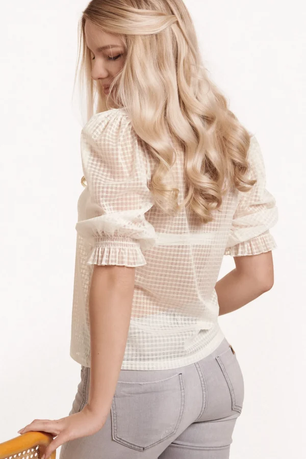 Transparente Bluse mit Puff-Ärmeln Limitless